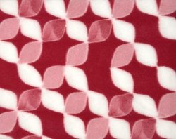 Vet Bed til hunde, "retro", rosa, cerise og hvid, 75 x 100 cm