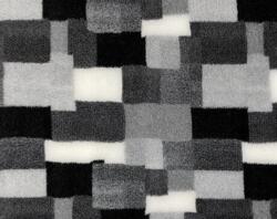 Vetbed til hunde, Patchwork, sort/grå/hvid, 75 x 100 cm