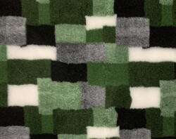 Vet Bed til hunde, grønne, hvide, sorte og grå tern, 75 x 100 cm