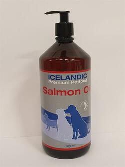 Iceland Pet Lakse Olie, 1000 ml (m/ pumpe)