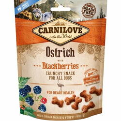 CarniLove Crunchy Snack struds og brombær, 200 g