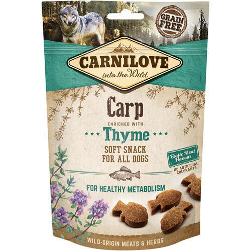 Figur fange bag CarniLove Crunchy Snack karpe og timian, 200 g