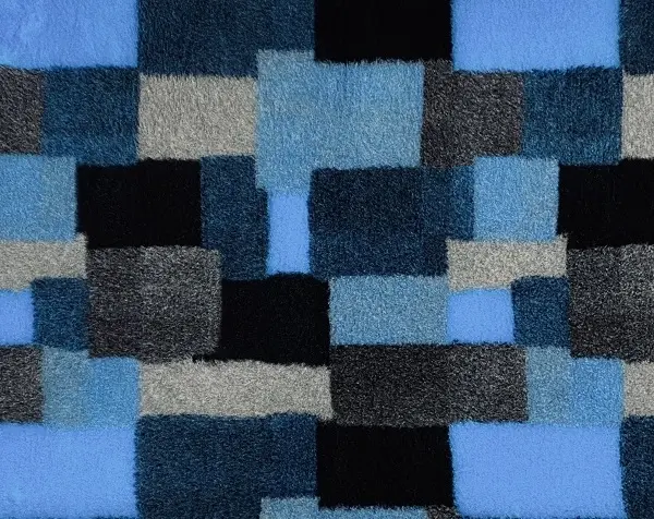 VetBed til hunde, blå, grå og sort, 75 x 100 cm
