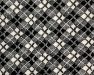 Vet Bed til hunde, ternet, sort, grå, hvid, 75 x 100 cm