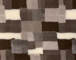 Vetbed til hunde, patchwork, brun/beige/rå-hvid, 75 x 100 cm