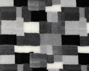 Vetbed til hunde, Patchwork, sort/grå/hvid, 75 x 100 cm