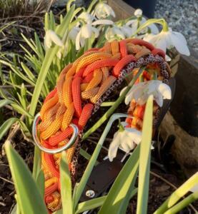 Paracord halsbånd, orange
