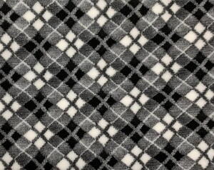 Vet Bed til hunde, ternet, sort, grå, hvid, 75 x 100 cm